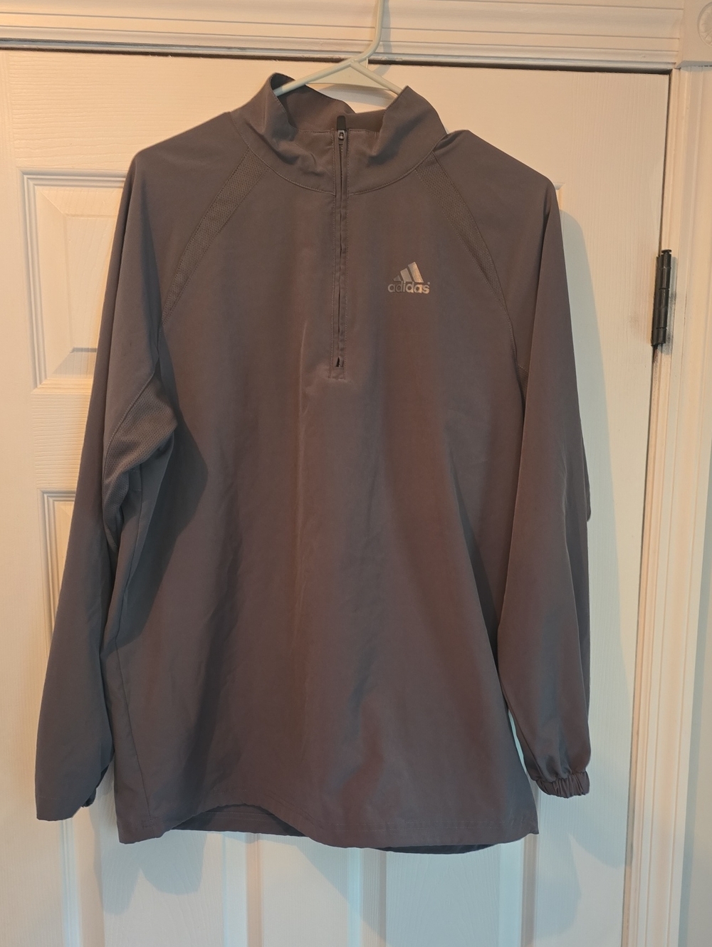 adidas Heather Gray Quarter-Zip Pullover